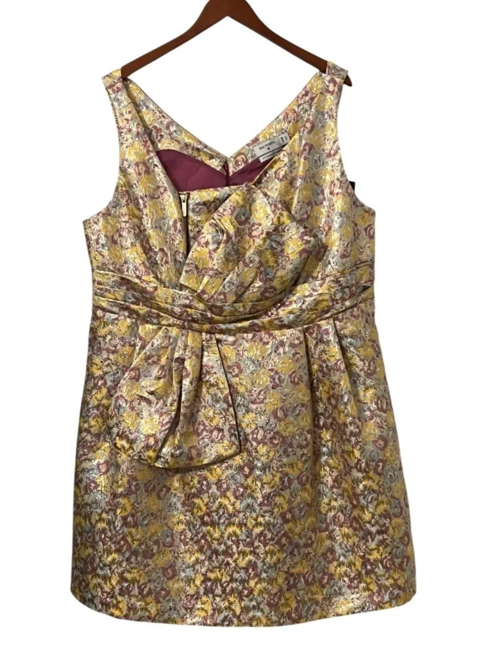 Zac Posen Target 20W Metallic Jacquard Floral Fit Flare Cocktail Dress NWT